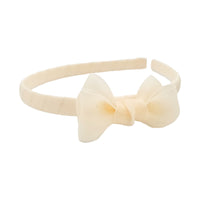 Alice Headband | Chiffon Bow Buttercup