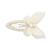 Pearl Butterfly Snap Hair clip