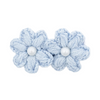 Crochet Pearl Petite Daisy Snap Hair Clips