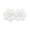 Crochet Pearl Petite Daisy Snap Hair Clips