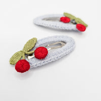 Crochet Hair Clip | Cherry
