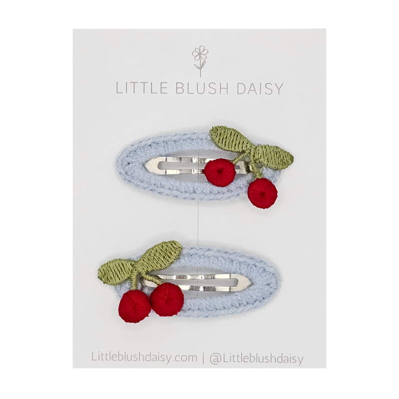 Crochet Hair Clip | Cherry