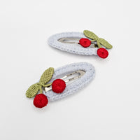 Crochet Hair Clip | Cherry