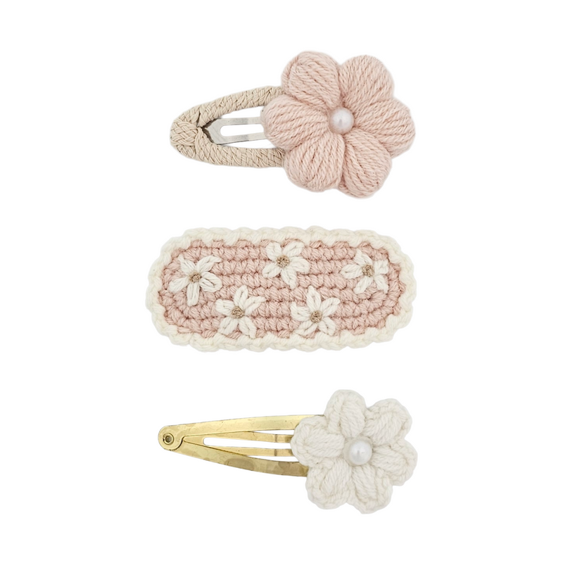 Crochet Hair Clip Set
