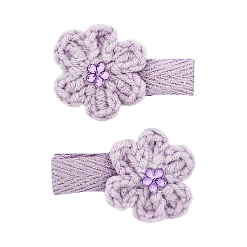 Mini Crochet Jewel Daisy Duck Hair Clips