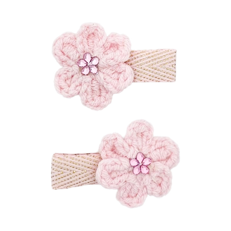 Mini Crochet Jewel Daisy Duck Hair Clips