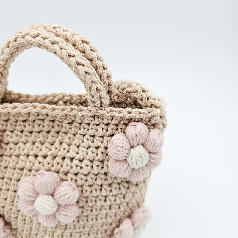 Crochet Puff Daisy Toddler Bag