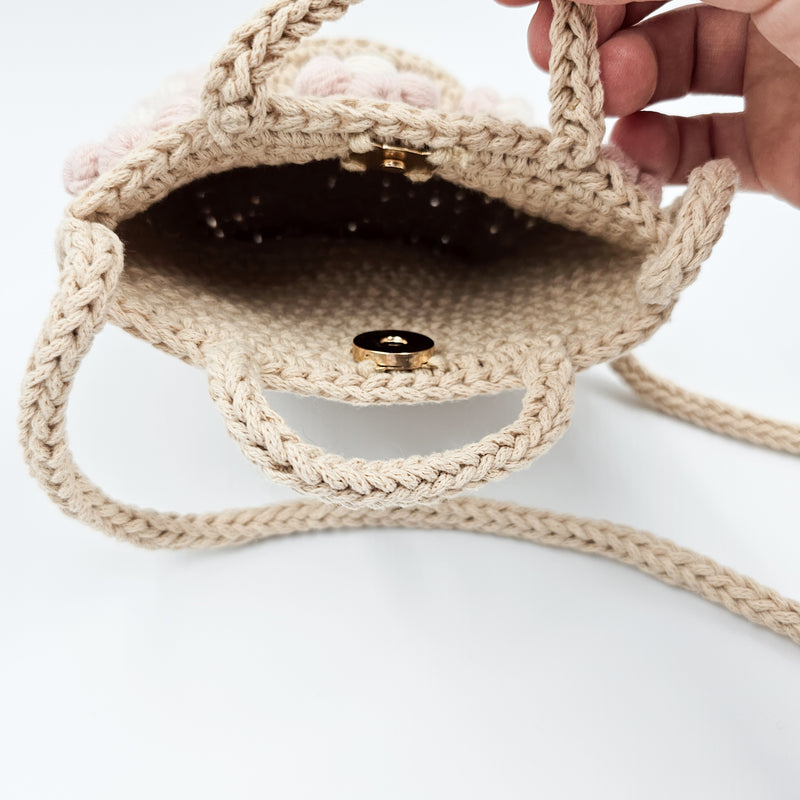 Crochet Puff Daisy Toddler Bag