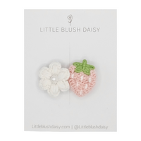 Crochet Strawberry Daisy Duck Hair Clip