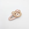 Crochet Teddy Bear Snap Hair Clip