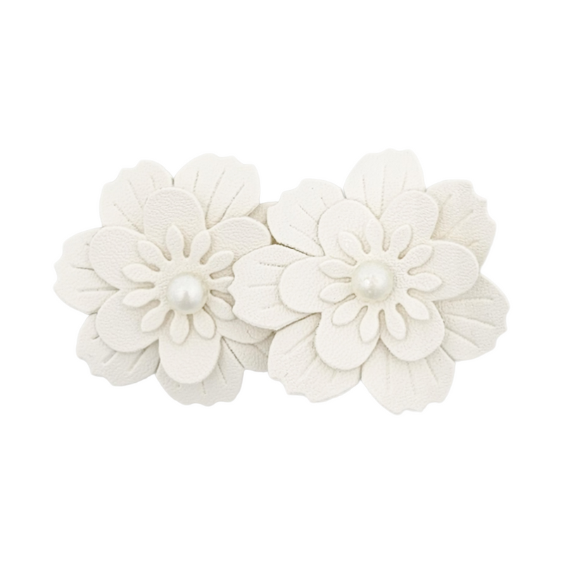 Jasmine White Daisy Duck Hair Clips
