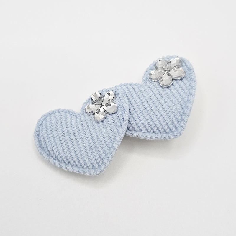 Jewel Heart Duck Hair Clip