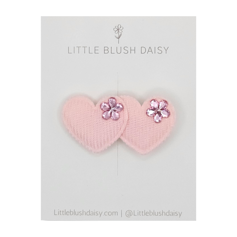 Jewel Heart Duck Hair Clip