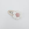 Crochet Hair Clip | Puff Daisy | White Rose
