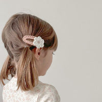 Crochet Petite Daisy Snap Hair Clip