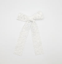 Fable Bow | Floral Lace White