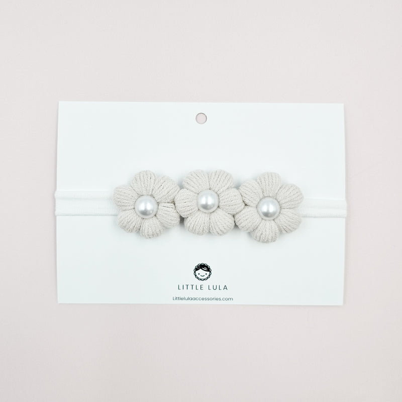 Baby Headband Crochet Pearl Puff Hair Accessory