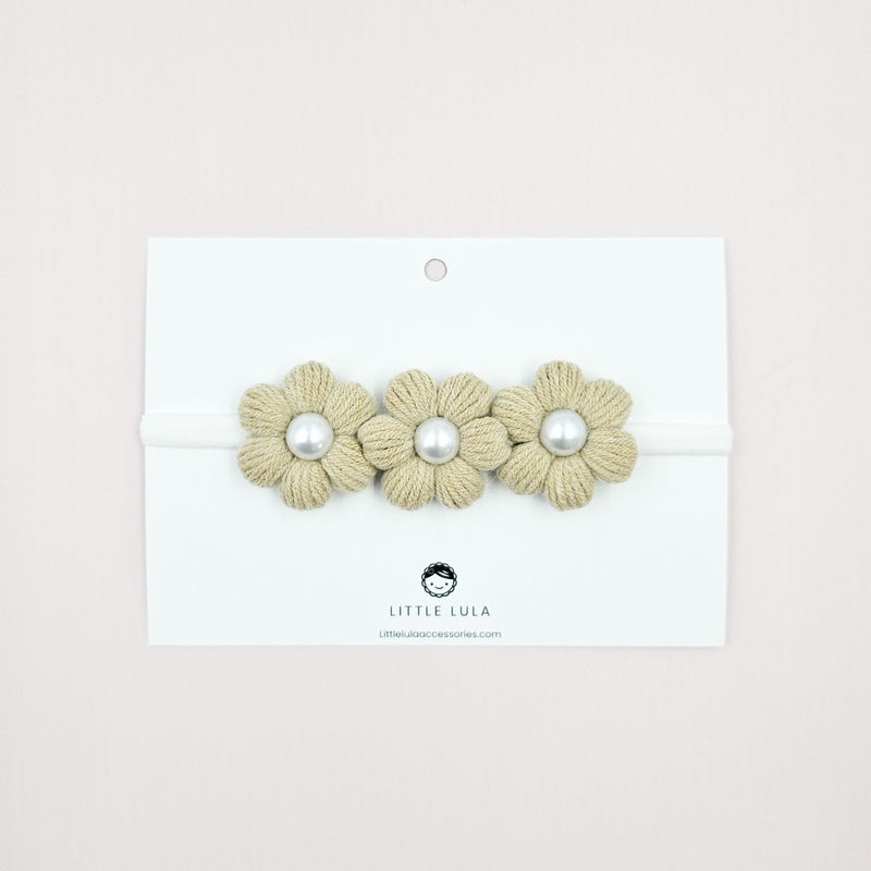 Baby Headband Crochet Pearl Puff Hair Accessory