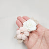 Crochet Puff Daisy And Rose Baby Headband