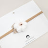 Newborn Headband Crochet Beaded White Puff Daisy Hair Accessory