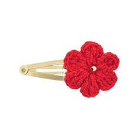 Crochet Daisy Snap Hair Clip