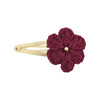Crochet Daisy Snap Hair Clip