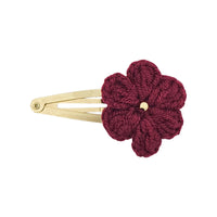 Crochet Daisy Snap Hair Clip