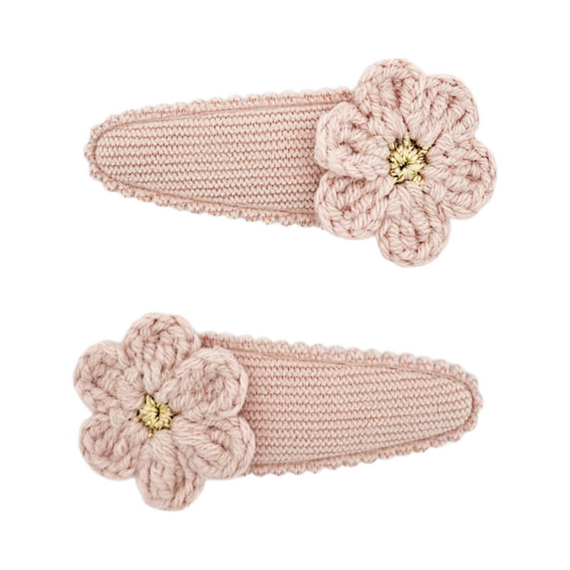 Crochet Rosie Snap Hair Clips