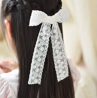 Fable Bow | Floral Lace White