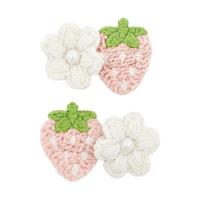 Crochet Strawberry Daisy Duck Hair Clip