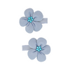 Jewel Flower Snap Hair Clips