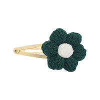 Crochet Puff Daisy Snap Hair Clip