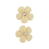 Pastel Yellow Flower Snap Hair Clips
