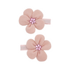 Jewel Flower Snap Hair Clips