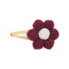 Crochet Puff Daisy Snap Hair Clip