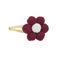Crochet Puff Daisy Snap Hair Clip