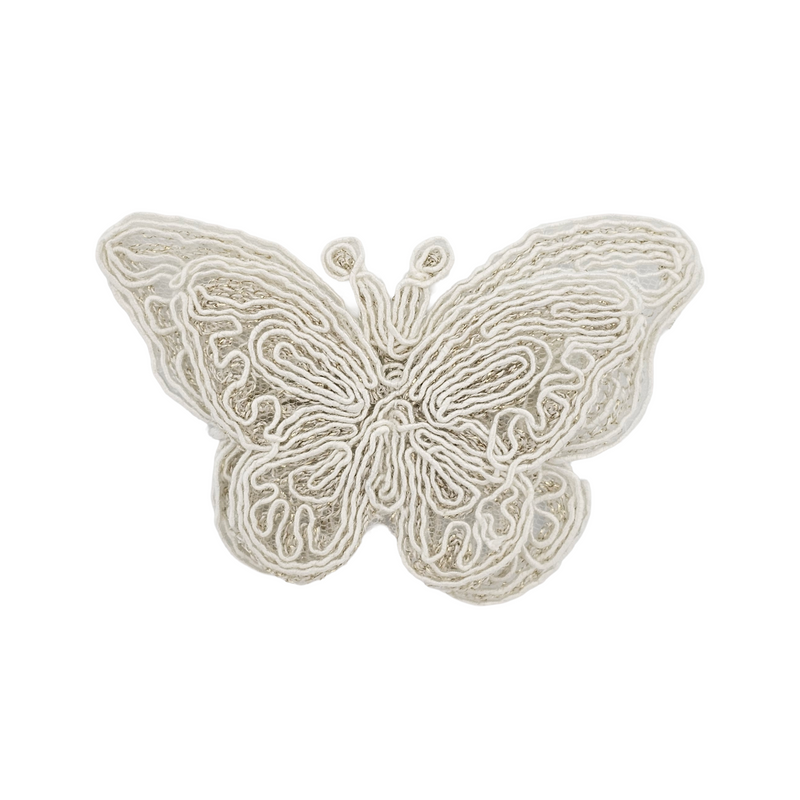 Fully Lined Hair Clip | Lace Fairy Butterfly